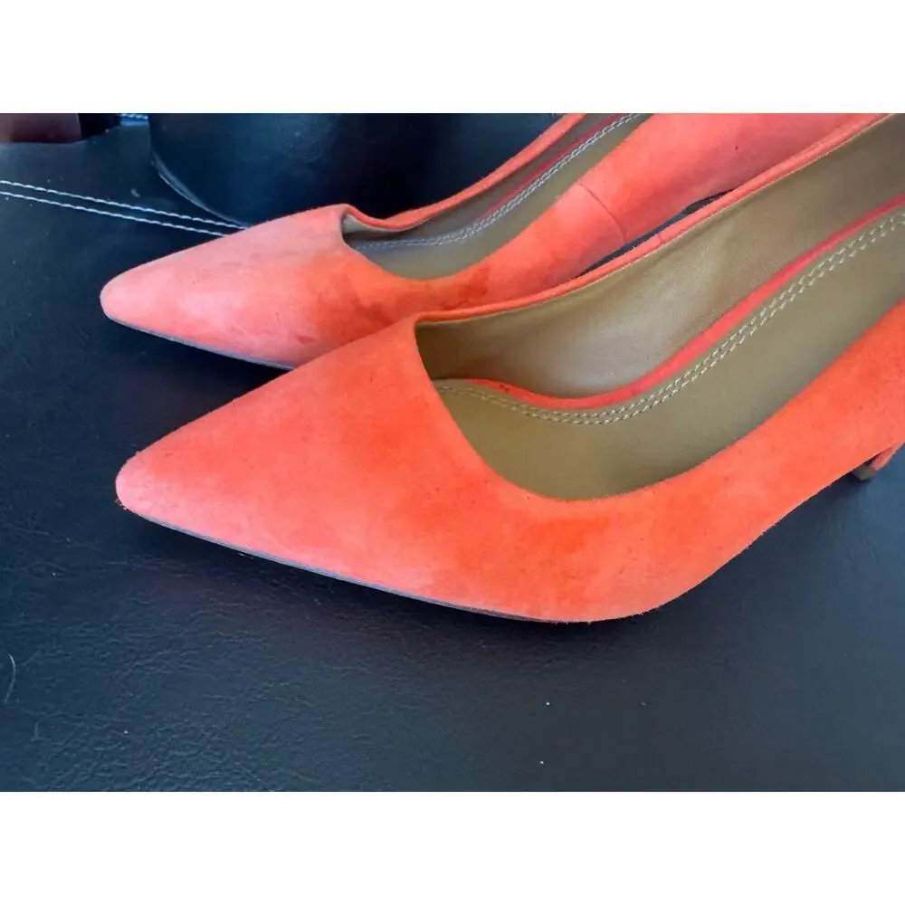 Tory Burch ORANGE SUEDE Elena pump HEEL 6.5 (900